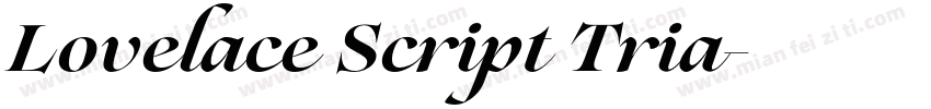 Lovelace Script Tria字体转换